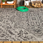 JONATHAN Y Boho Medallion Indoor Outdoor Area Rug 4X6 Black/Gray, Estrella - Image 10