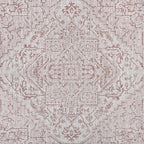JONATHAN Y Boho Medallion Indoor Outdoor Square Area Rug 3X3 Red/Taupe - Image 8